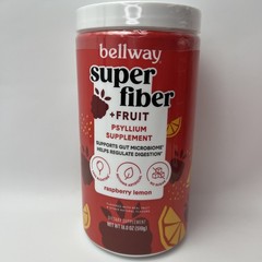 4 Pack Bellway Super Fiber Powder + Fruit, Raspberry Lemon 8.3 oz BB 9/3/2026 +