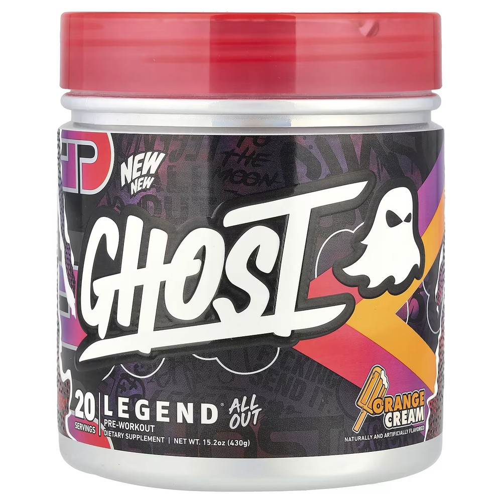 2 X Ghost, Legend� All Out Pre-Workout, Orange Cream, 15.2 oz (430 g)
