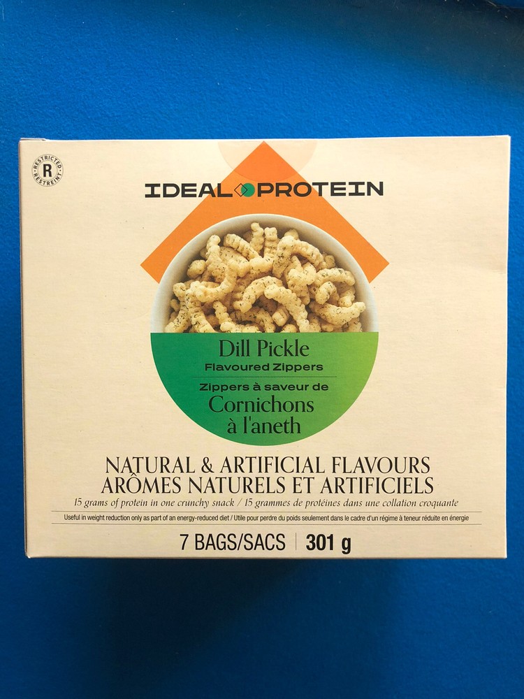 Ideal Protein Dill Pickle Flavoured Zippers – 7 Packets – EXP 1/31/25 FREE SHIP