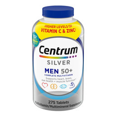 Centrum Silver MultiVitamin MultiMineral Complete Vitamin 275 Tabs Men Over 50+.