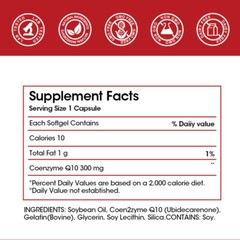 Coenzyme Q-10 300mg Antioxidant,Heart Health Support,Increase Energy,Stamina MX