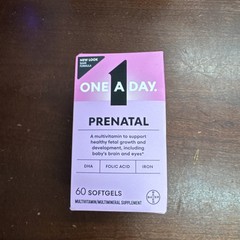 One A Day Prenatal Multivitamin Softgels with DHA, Folic Acid, Iron, 60 Count
