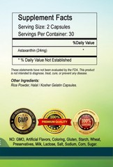 Astaxanthin 24mg capsules serving- USA Deal