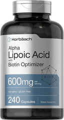 Alpha Lipoic Acid 600mg | 240 Capsules | with Biotin Optimizer | by Horbaach