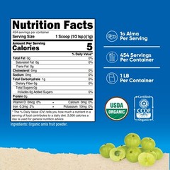 Nutricost Organic Amla Powder 1 Pound (Unflavored) 1 G per serving