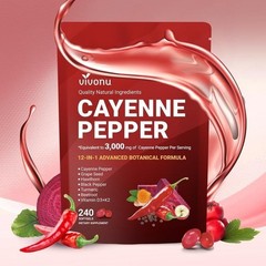 Cayenne Pepper Softgels Supplement, Supports Leg VeinHeart and Blood Vessel NEW