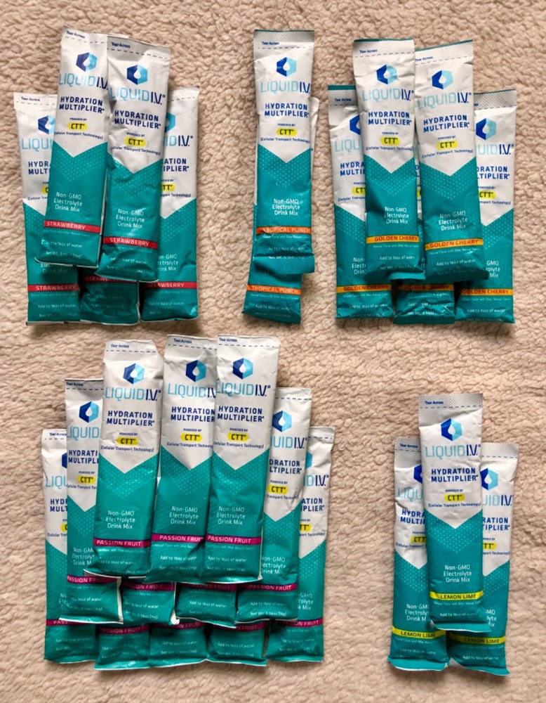 Liquid IV Hydration Multiplier Electrolyte Drink Packets 5 Different Flavors