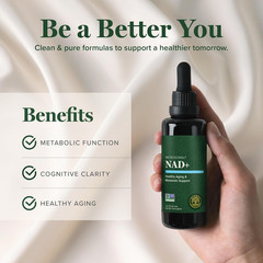Premium NAD+ Liquid Supplement – Sublingual NAD Drops – Liposomal NAD plus Serum