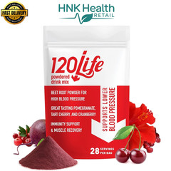 120Life Blood Pressure Drink Mix Beet Root & Pomegranate 28 Servings