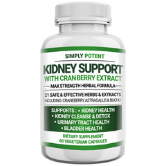 Kidney Support Supplement, Kidney Cleanse Detox & Repair Formula with 21 Herbs