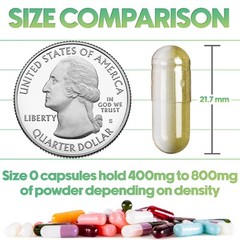 Size 0 Multi Color Empty Vegan Capsules Vegetarian Veggie Kosher Caps Pills DIY