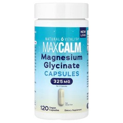 2 X Natural Vitality, MAXCALM�, Magnesium Glycinate, 120 Vegan Capsules (108 mg