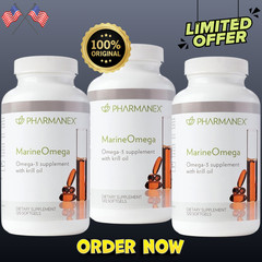 Pack of 3 Nu Skin Pharmanex Marine Omega MarineOmega, 360 Softgels New, Exp 2027