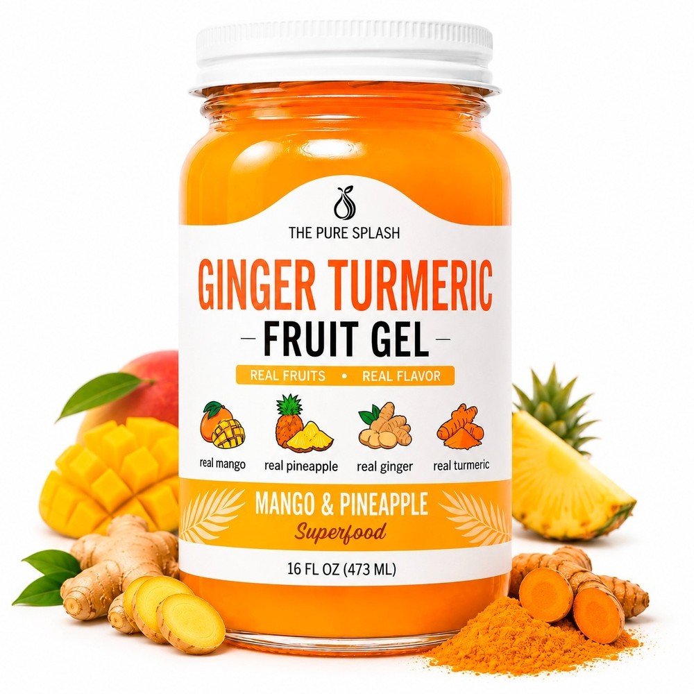 Ginger Turmeric Fruit Gel Mango Pineapple Fruit Spread Made in USA