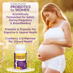 Flora Bloom Probiotics for Women Supplement Feminine Formula for UTIS and GBS