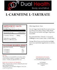 L-CARNITINE (8 oz) L-Tartrate Powder Diet Weight Loss Memory Muscle Recovery