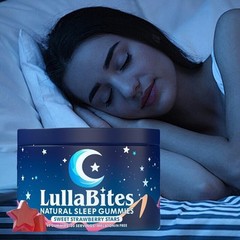 2 PACKS–NEW LullaBites Natural Sleep Gummies Strawberry Stars Flavor 60 Gummies