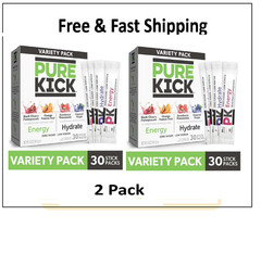 Pure Kick Energy & Hydration Powder Drink Mix Variety Pack, 30 Count 2 Pack