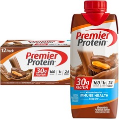 Premier Protein Shake, Chocolate Peanut Butter, 30g Protein,11 fl oz,12ct