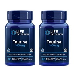 Life Extension Taurine 1000 mg Supports Heart Health & Beyond 90 Capsules 2 Pack