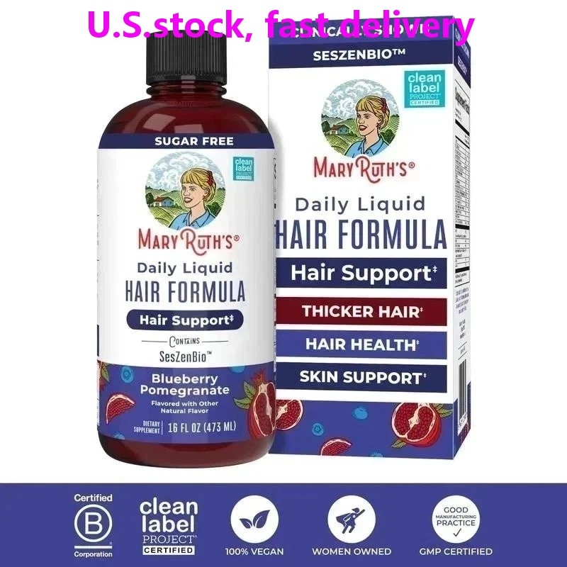 Mary Ruth’s Daily Liquid Hair Formula Supplement Blueberry Pomegranate Flavor
