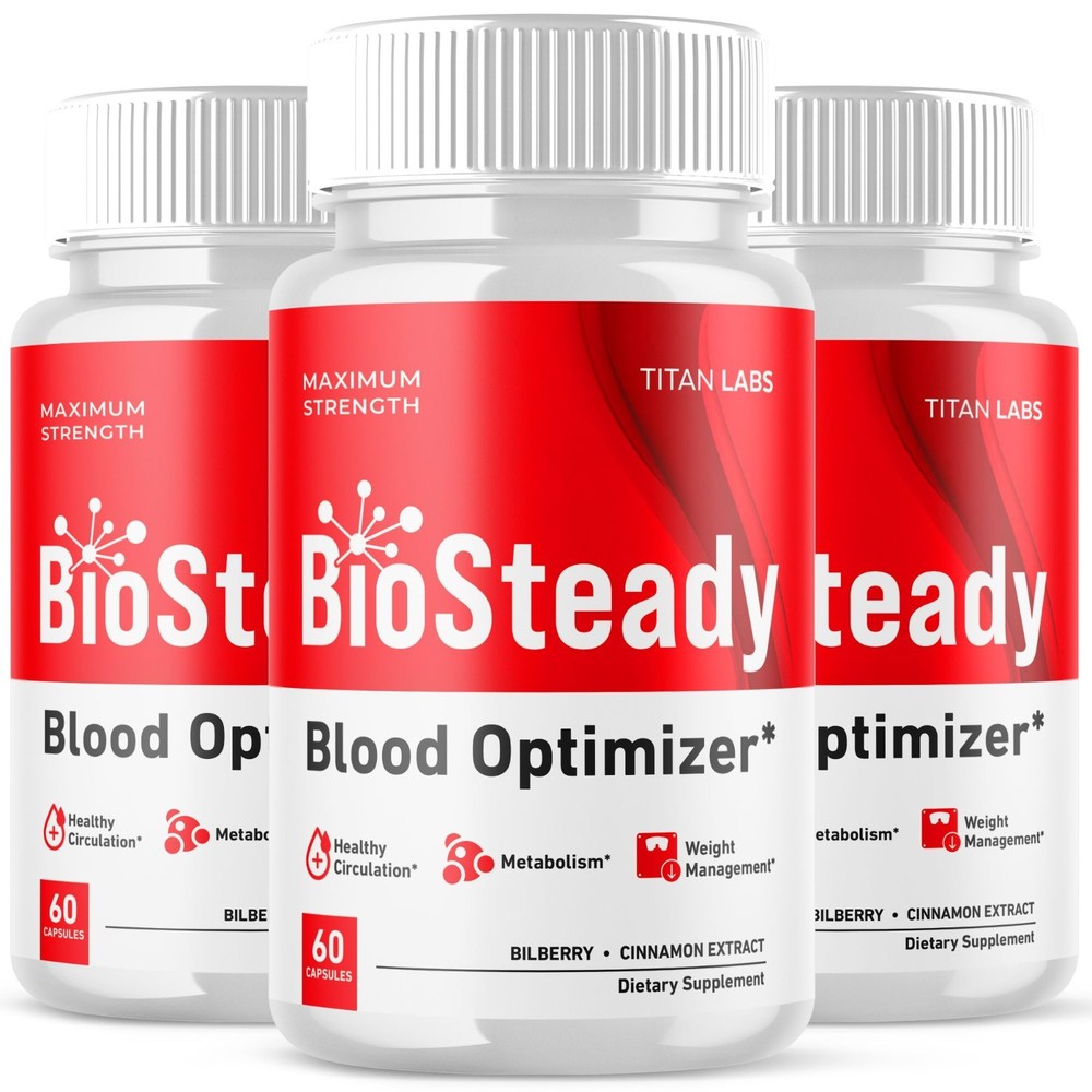 (3 Pack) BioSteady Advanced Blood Max Support Supplement Bio Steady 180 Capsules