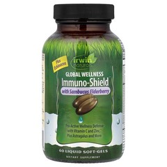 2 X Irwin Naturals, Global Wellness Immuno-Shield� with Sambucus Elderberry, 60