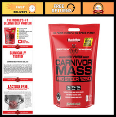 High-Protein Mass Gainer Chocolate, 1250 Calories, 15 Lbs – Muscle Growth Formul