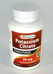 Best Naturals Potassium Citrate 99mg 500 Tablets – 3rd Party Lab Tested Exp 2026