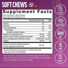 Hair Growth Soft Chews Thicker Stronger Hair 60 Mixed Berry Reduce Wrinkles