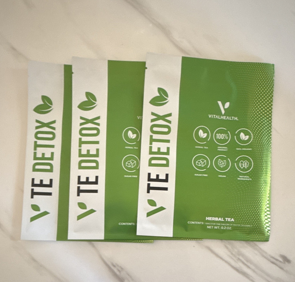 Vitalhealth TE DETOX Vegan Sugar Free Detox Herbal Tea Sachets, 0.2 oz