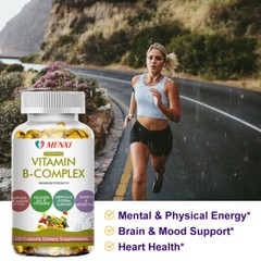 Vitamin B Complex,Vitamins B1,B2,B3,B5,B6,B8,B12,Energy, Metabolism Aid 10-120PC