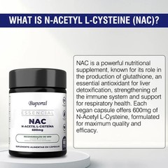 NAC 120pcs, Kidney and Liver Cleansing,Detoxification,Support Respiratory Health