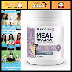 Meal Replacement Shake Powder – 7 Servings Blueberry Cheesecake – Gluten Free, N