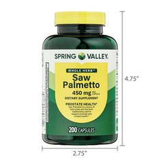 Spring Valley Whole Herb Saw Palmetto Supplement Capsule 450 mg 200 Count
