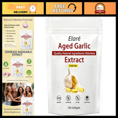 Aged Garlic Extract Softgels – Non-GMO, Gluten-Free, 180 Count for Heart Health