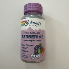 (1) Solaray Berberine Root Extract Advanced Formula 60 Caps, Exp. 03/28