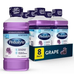 Pedialyte Electrolyte Solution 33.8 Fl Oz Pack of 8 Fast Rehydration Drink