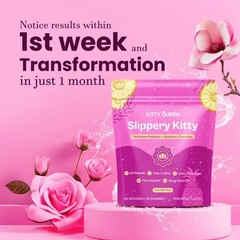 SlipperyKittyFeminine Probiotic Gummies Slippery Elm Flora Odor Moisture Support