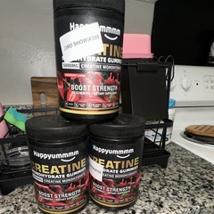 Happyummmm Creatine Monohydrate Gummies 5000mg Strawberry 90 Vegan GF