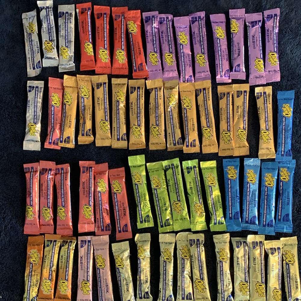 Sqwincher ZERO qwikSTIK Sugar Free Low Calorie Electrolyte Powder Sticks 60 pack