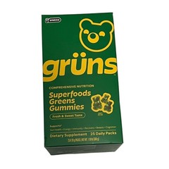 Grüns Superfoods Greens Gummies Dietary Supplement 25 Daily Packs New Sealed