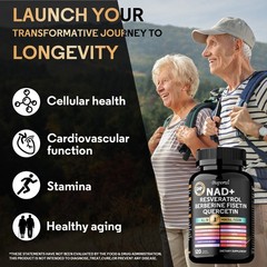 NAD+ – with Resveratrol, Berberine, for Anti-Aging, Antioxidant, Energy, Focus
