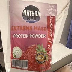 Natura Max Natural Protein Powder Strawberry Vanilla 500g Muscle Gain