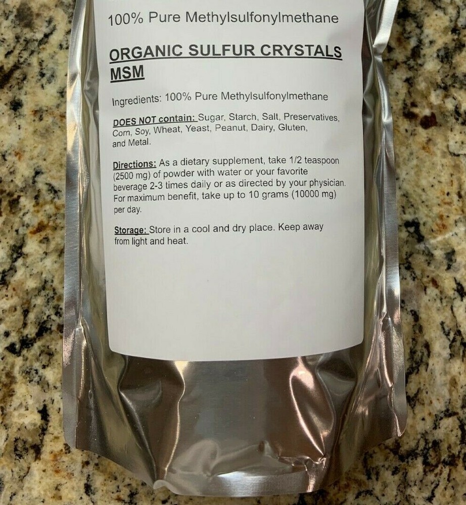 Organic Sulfur Crystals MSM 100% Pure-JOINT PAIN, ARTHRITIS RELIEF Potent