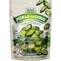 DJ&A Pickle-Licious Pickle Flavoured Cucumber 50g (Pack of 9)