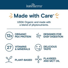 KATE FARMS Organic Plant Based Pediatric 1.2 Sole 8.45 Fl Oz (Pack of 12)