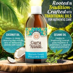 GuruNanda Original Oil Pulling Mouthwash, 8.45 Fl Oz (Pack of 1), Red