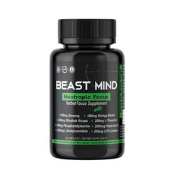 Focus Clarity Nootropic Blend | Ginkgo Biloba | Huperzine A | Rhodiola