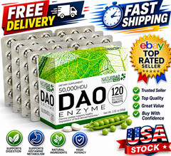MAX DAO Enzyme Supplement 120 Tablets, 50,000 HDU per Tablet Adjustable Dosage,